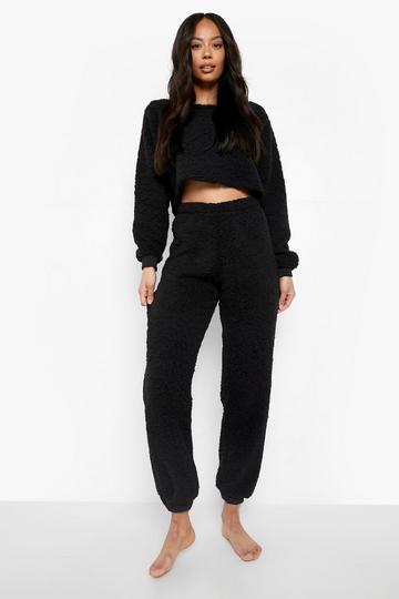 Tall Recycled Mix And Match Fluffy Pants black