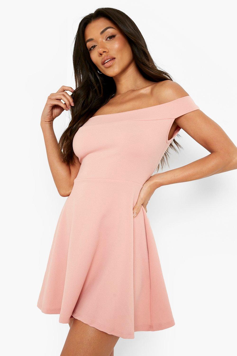 Blush pink best sale skater dress