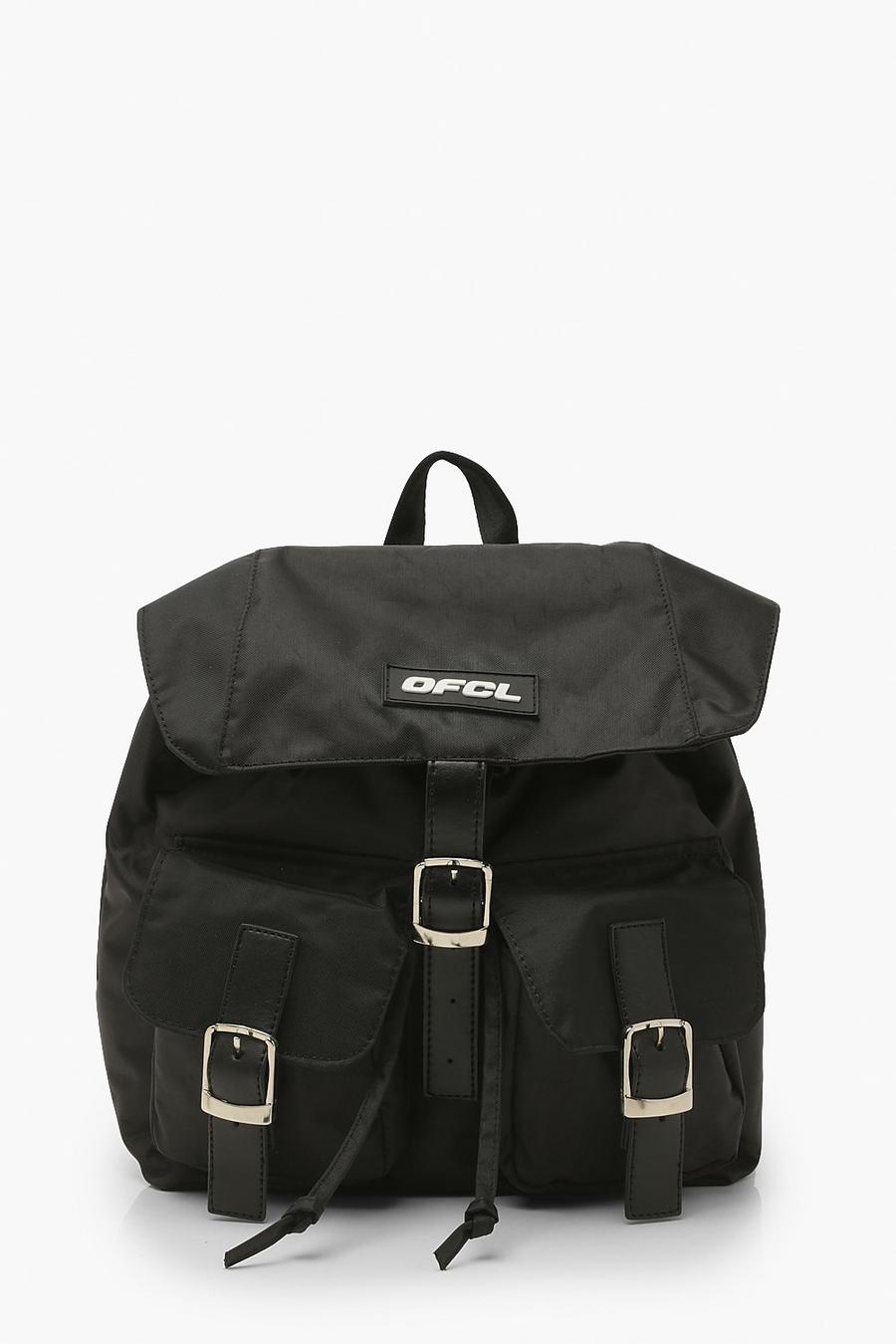 Black Ofcl Nylon Multi Pocket  Backpack image number 1