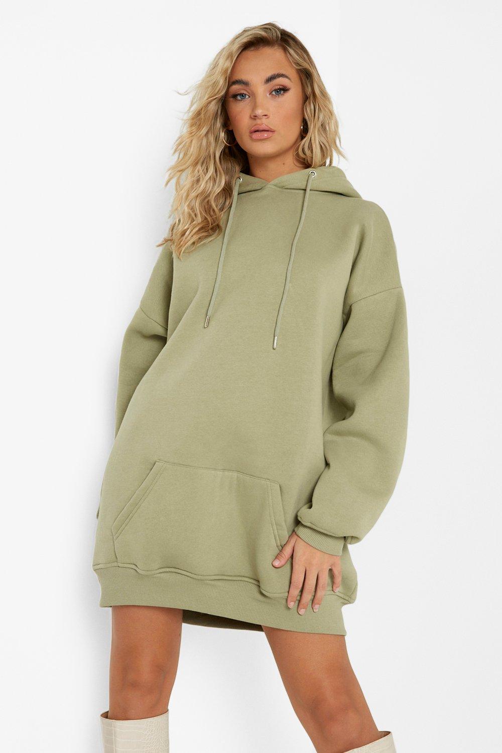 Oversized Hooded Sweatshirt Dress boohoo DK