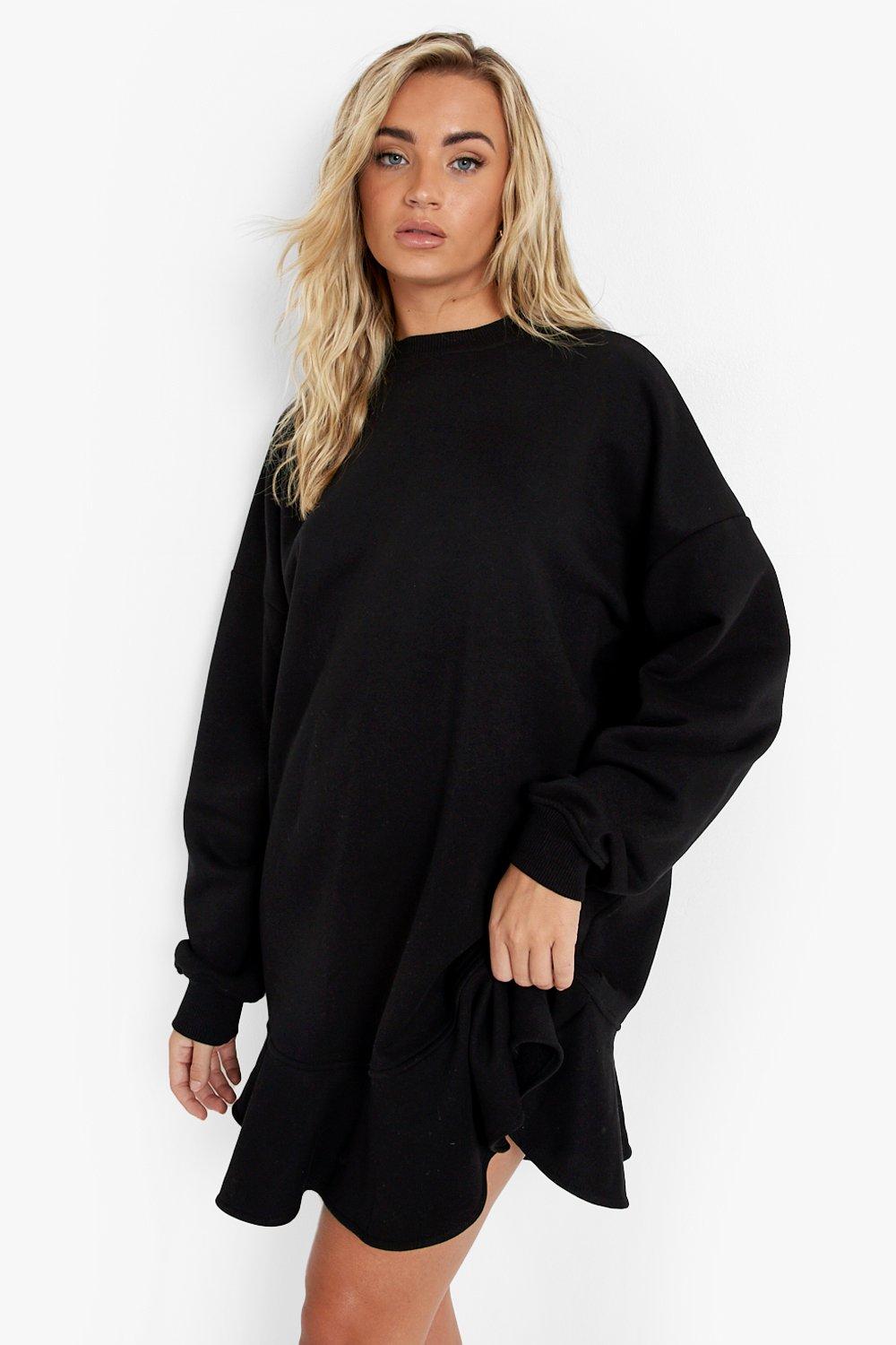 Oversized crew neck 2025 sweatshirt dress