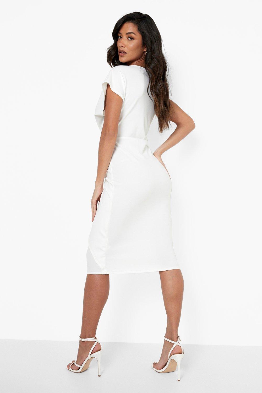 White wrap hotsell front dress