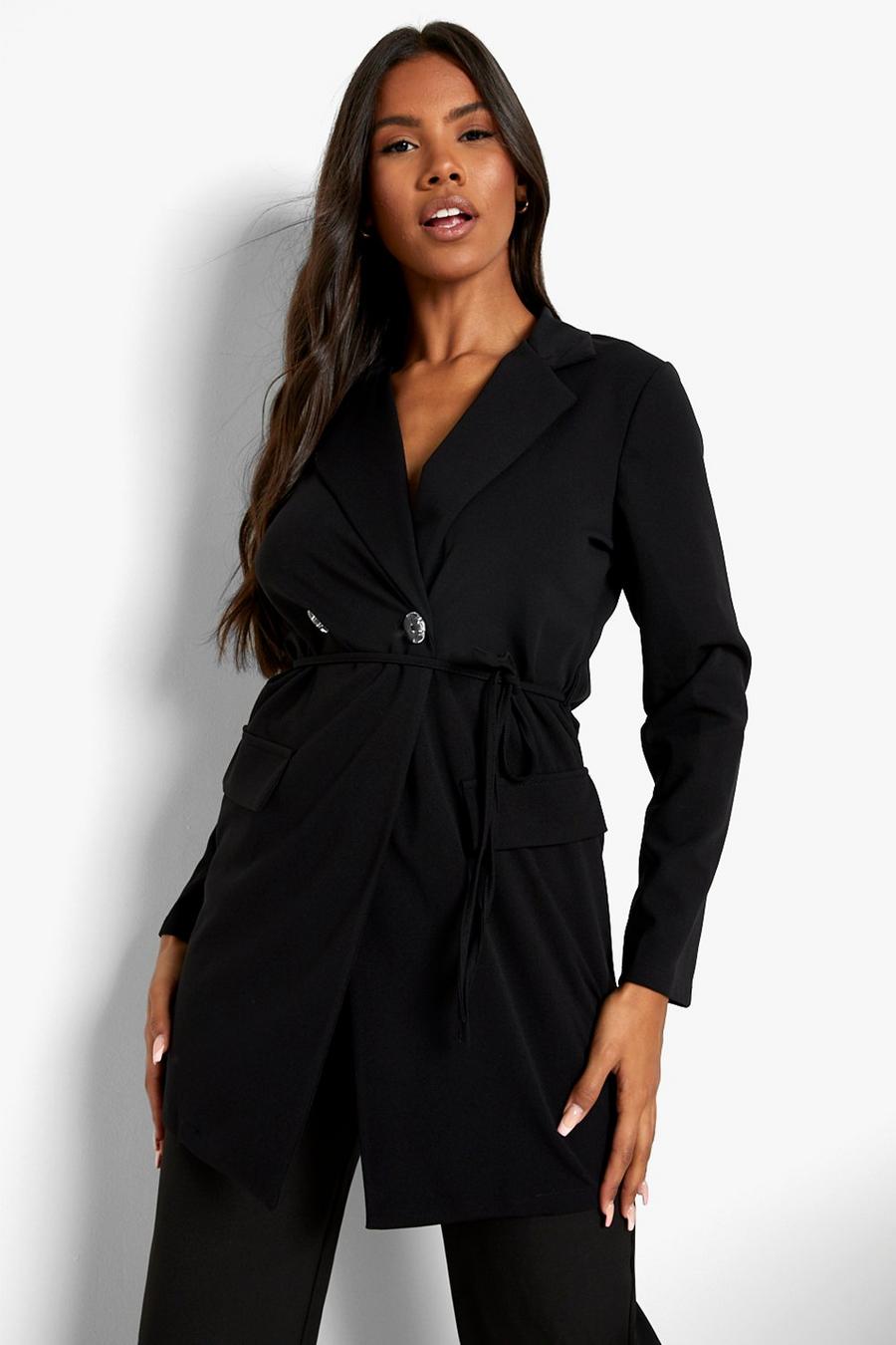 Vestito Blazer con drappeggio colori fluo, Black image number 1
