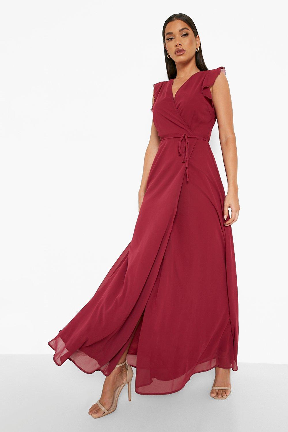 Boohoo shop wine dress