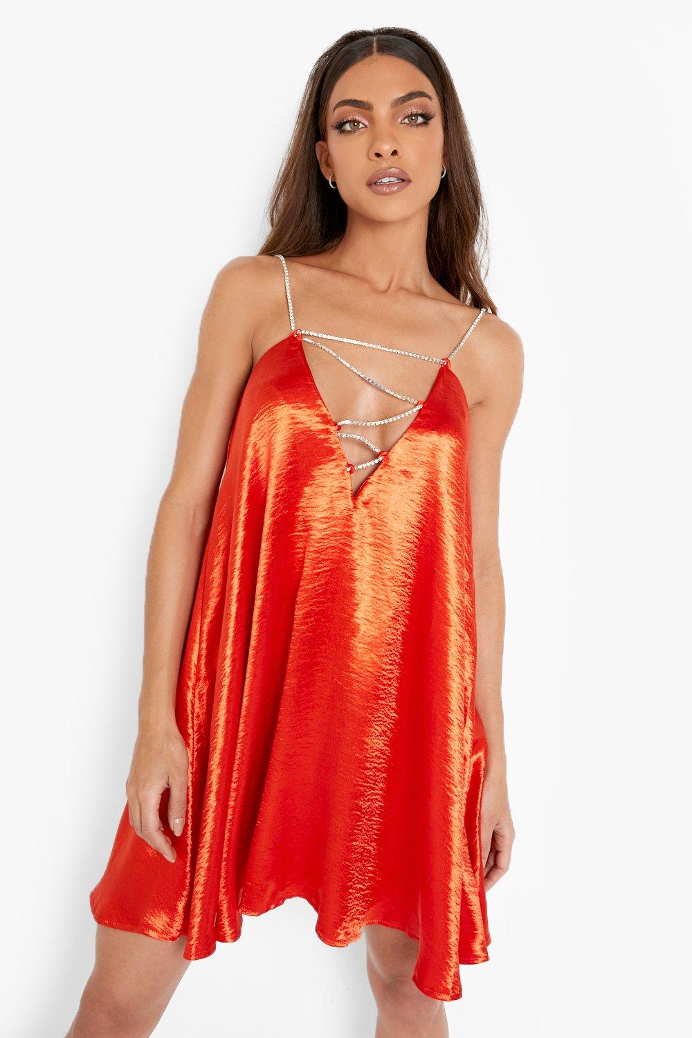 Missguided satin 2024 mini dress