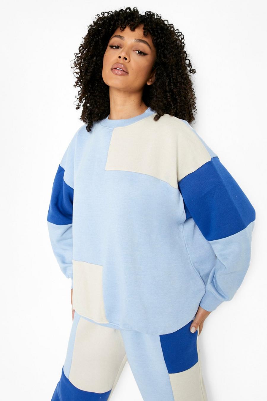 Cobalt Color Block Sweater image number 1