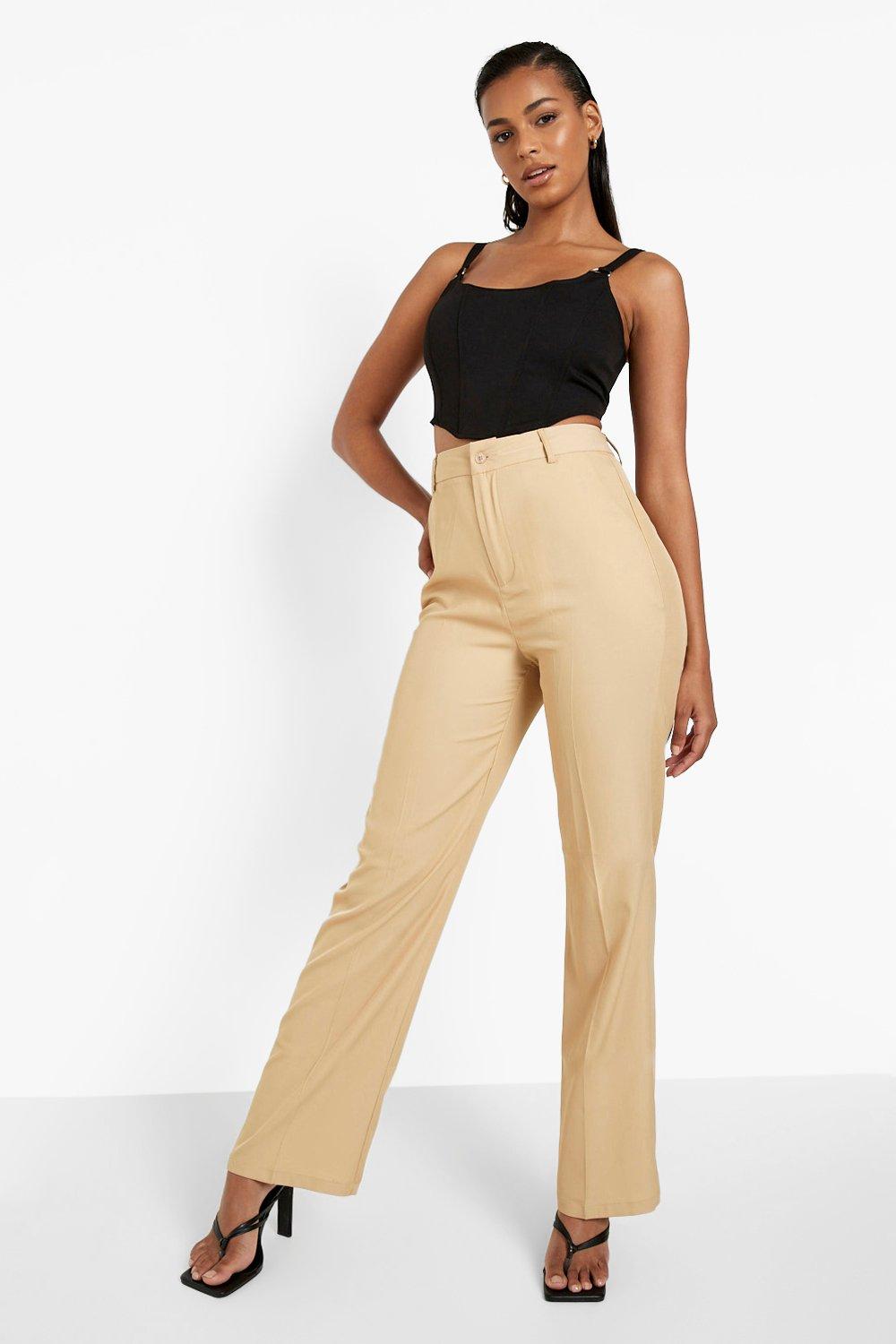 Pantalon droit taille haute boohoo