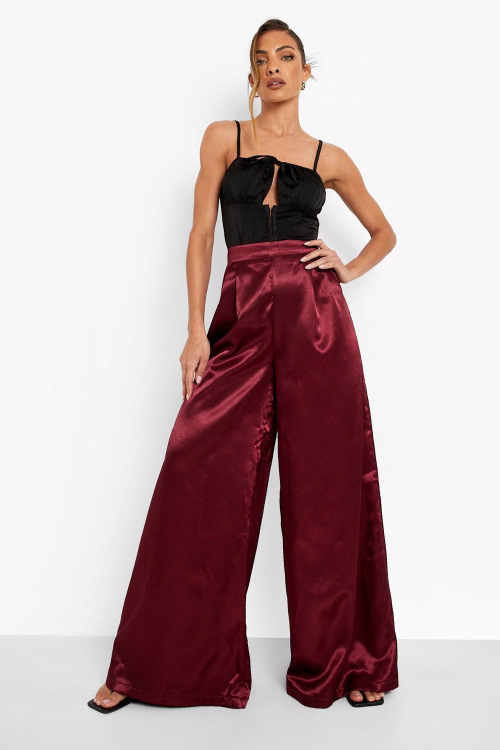 Extreme Wide Leg Luxe Satin Trouser