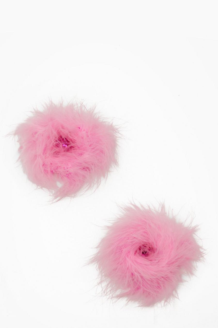Pink Nipple covers med fjädrar image number 1