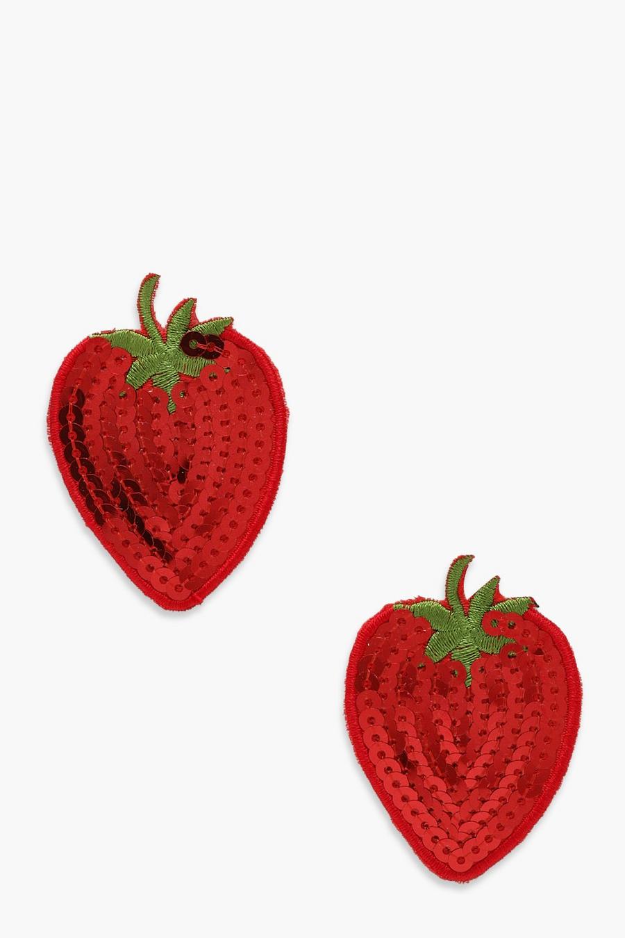 Red Strawberry Sequins Nipple Cover image number 1