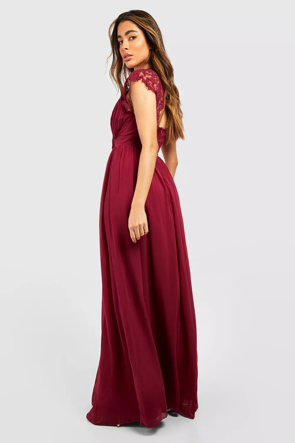 Little mistress shop berry maxi dress