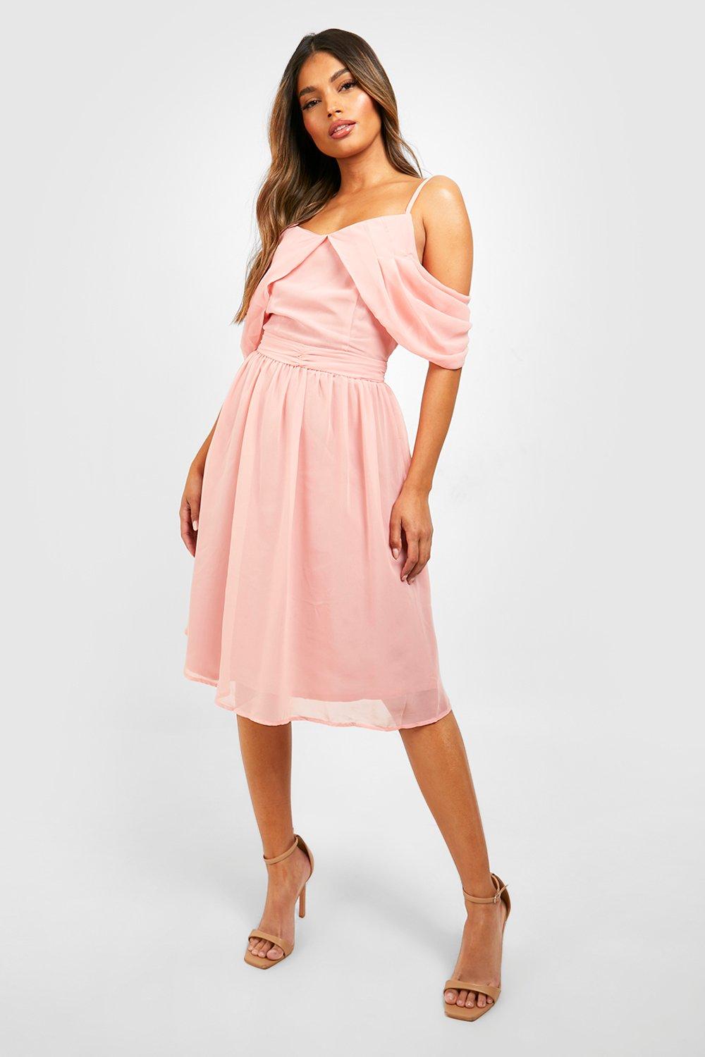 Pink Midi Dresses Pink Floral Midi Dresses boohoo UK