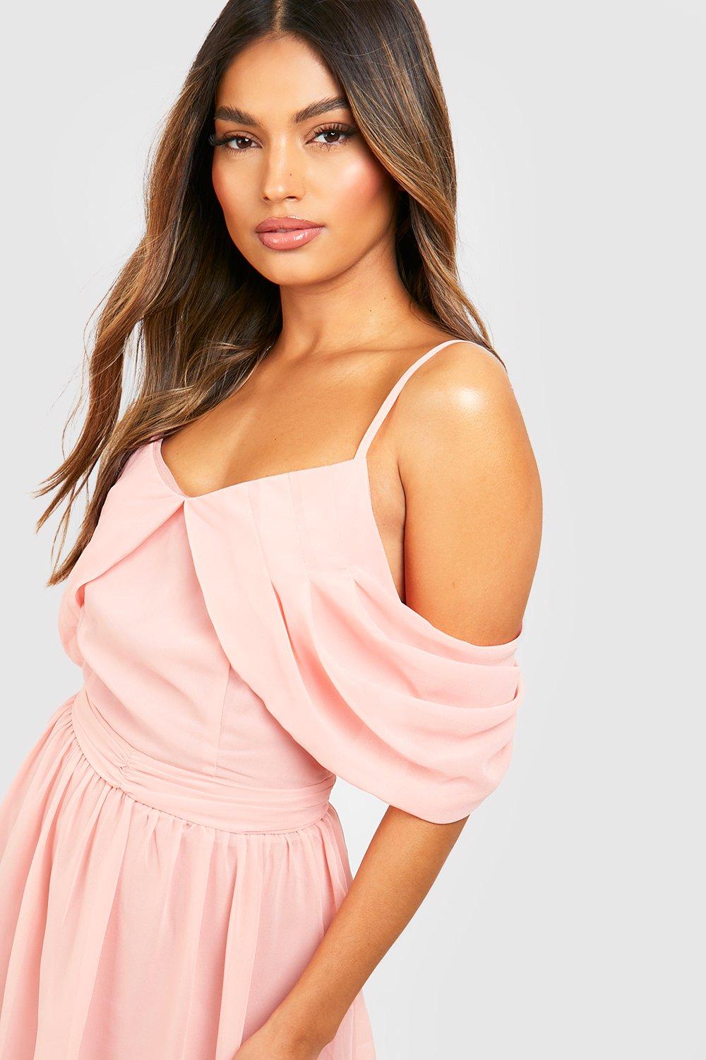 Boohoo cold shoulder on sale dress