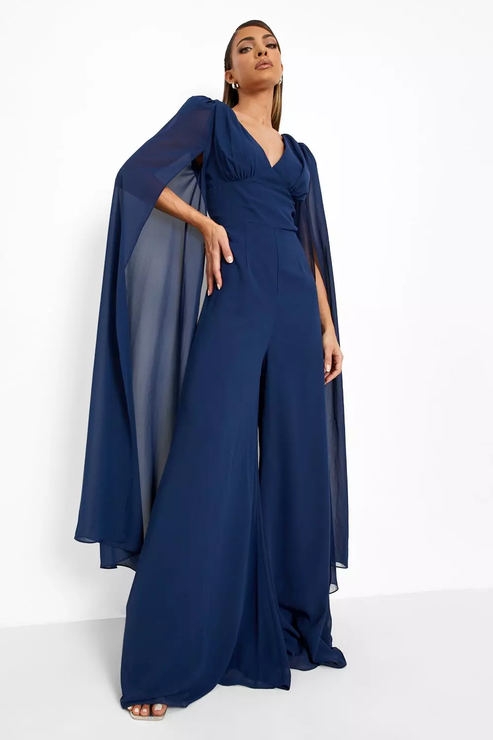 Boohoo store cape jumpsuit