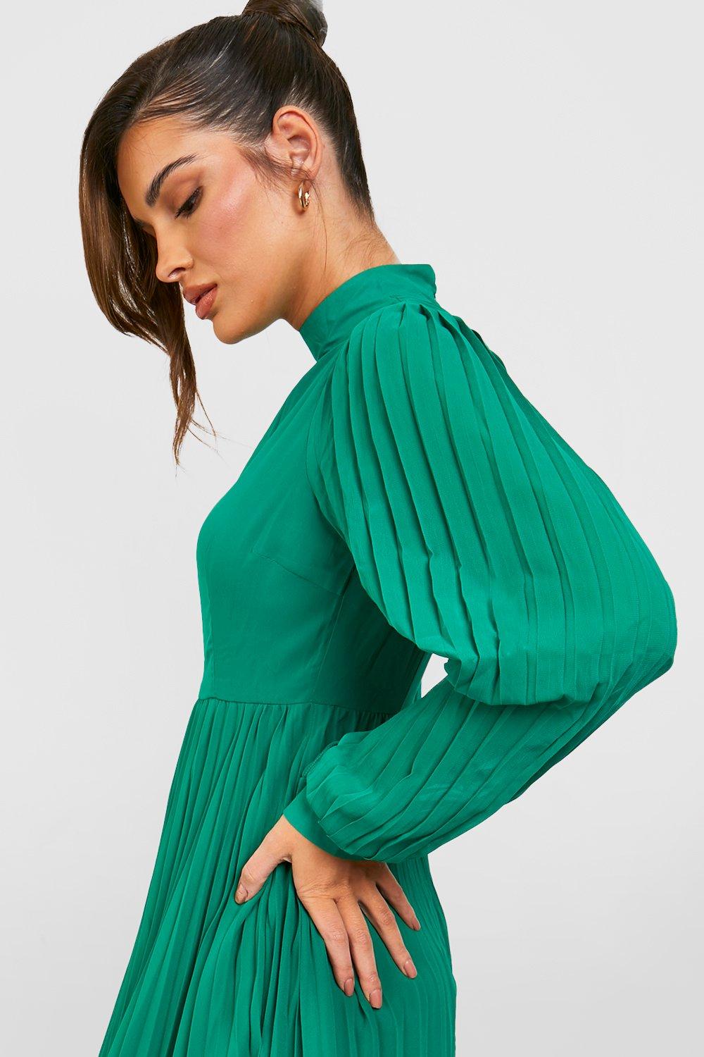 Boohoo green hot sale dress