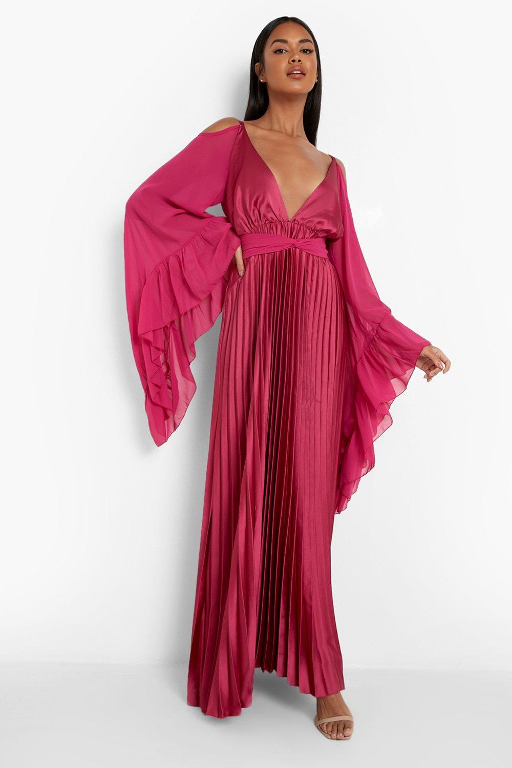 Bell sleeve maxi dresses sale