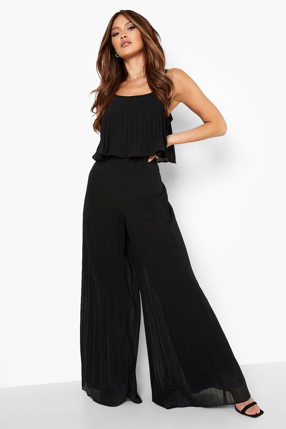 Black store layered jumpsuit