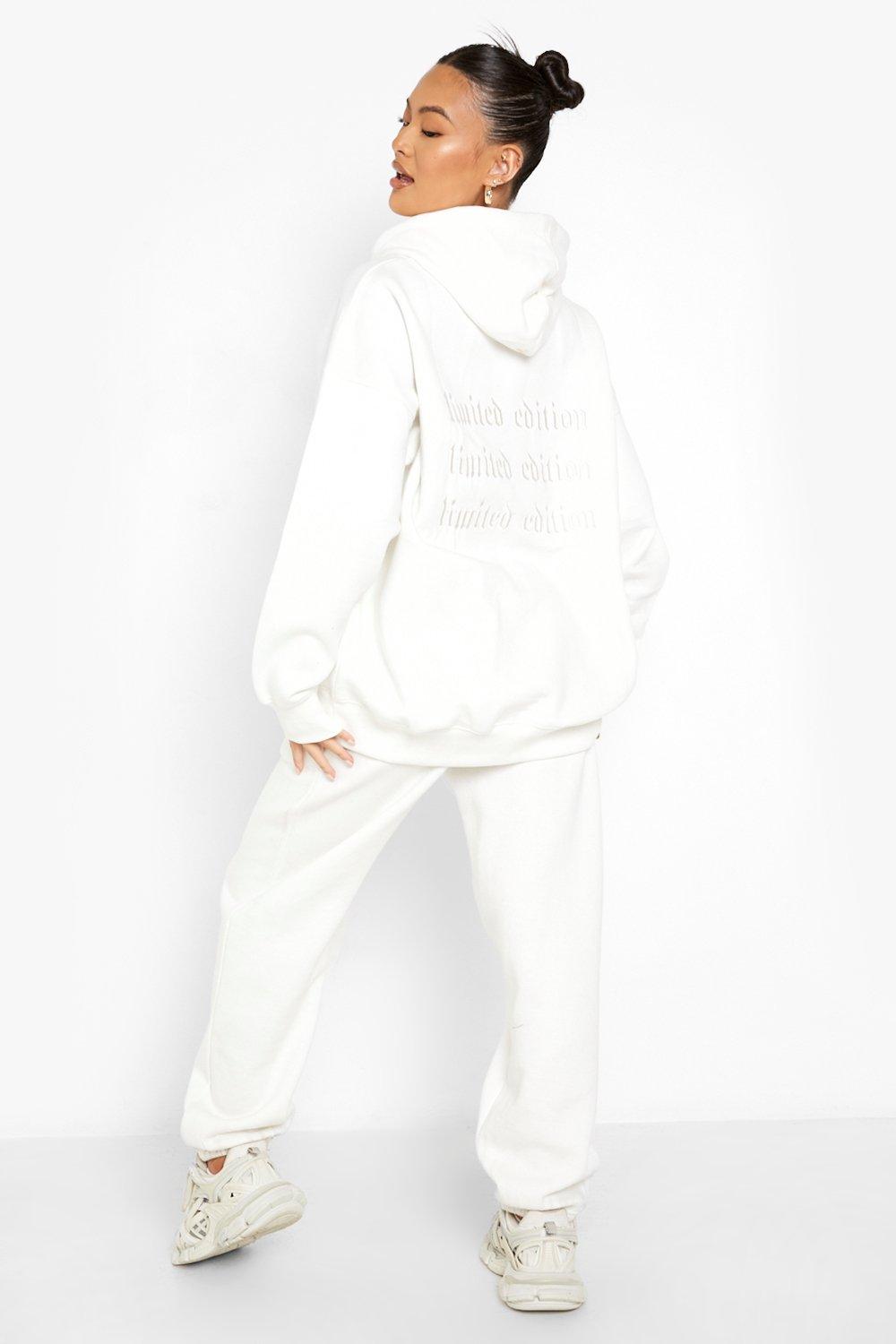 White hoodie sale and sweatpants