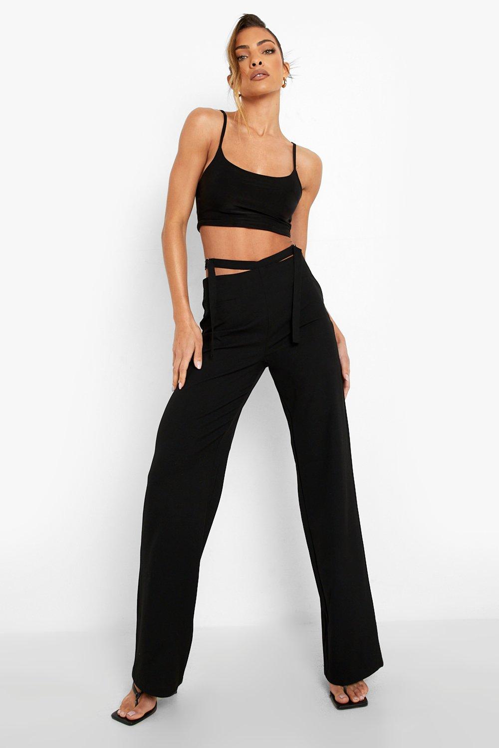 Strap Detail Tailored Trousers