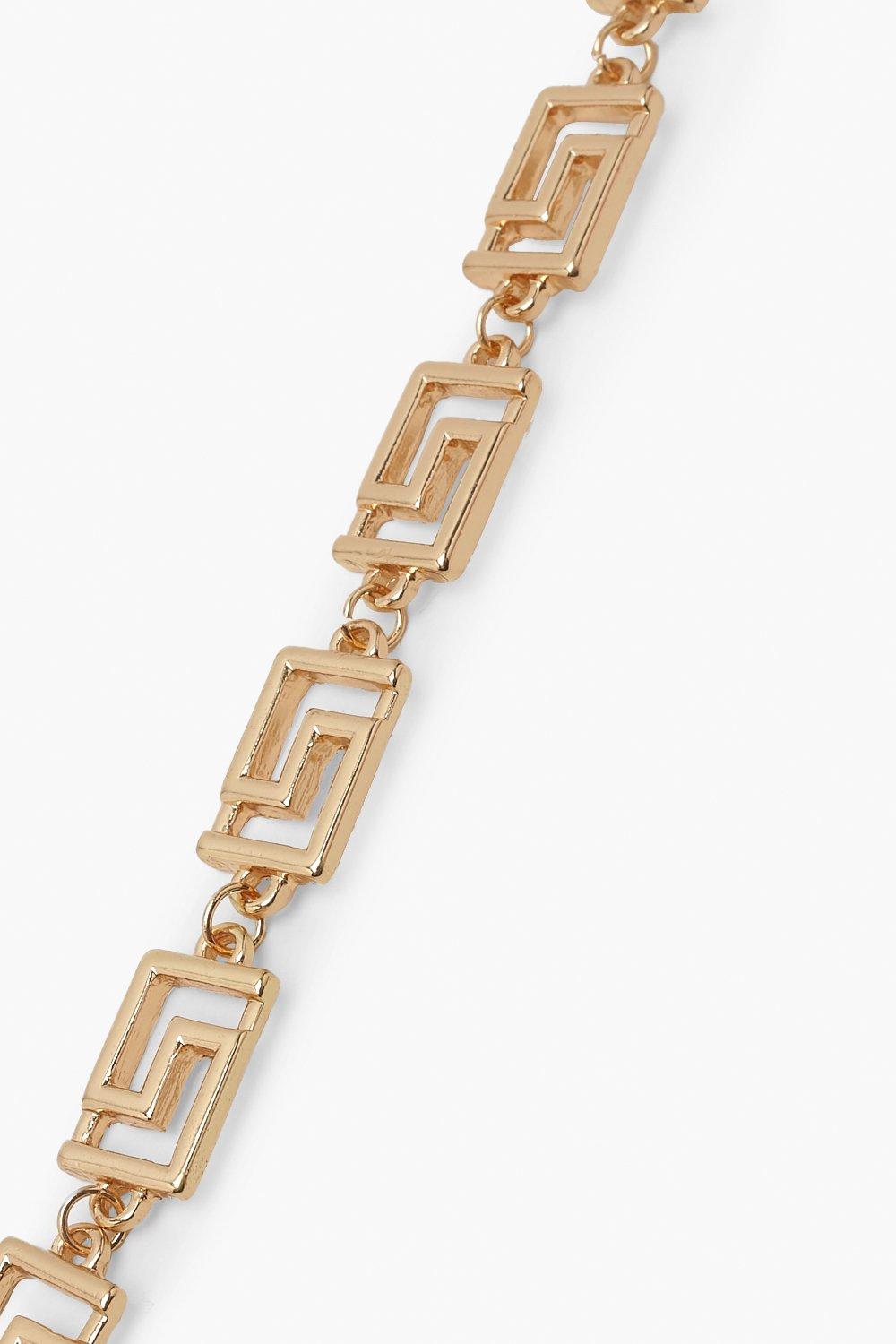 Greek key sales link bracelet