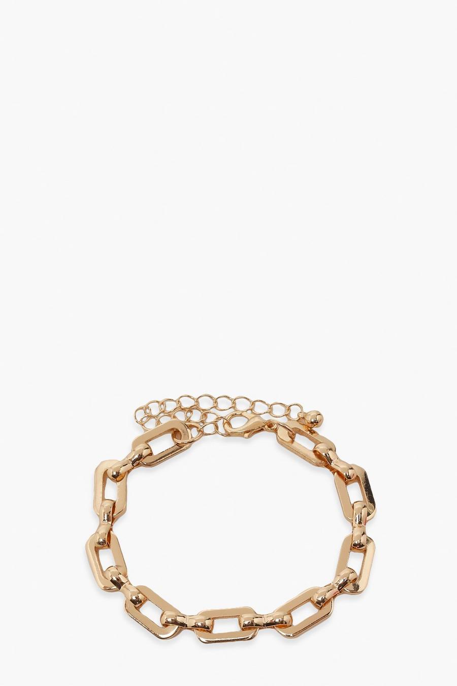 Gold Cable Chain Linked Bracelet image number 1