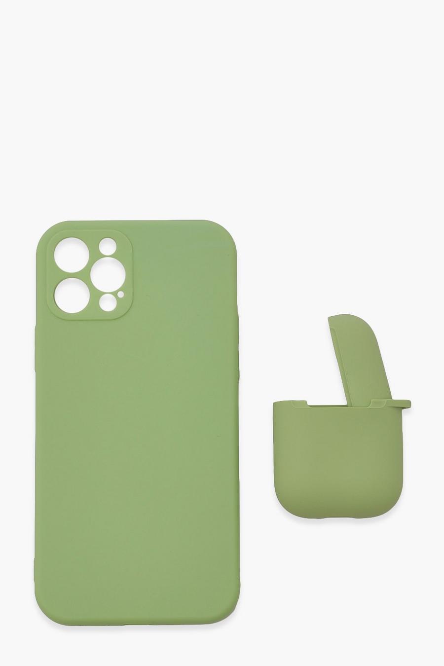 Green Phone And Air Pod Case Pack image number 1
