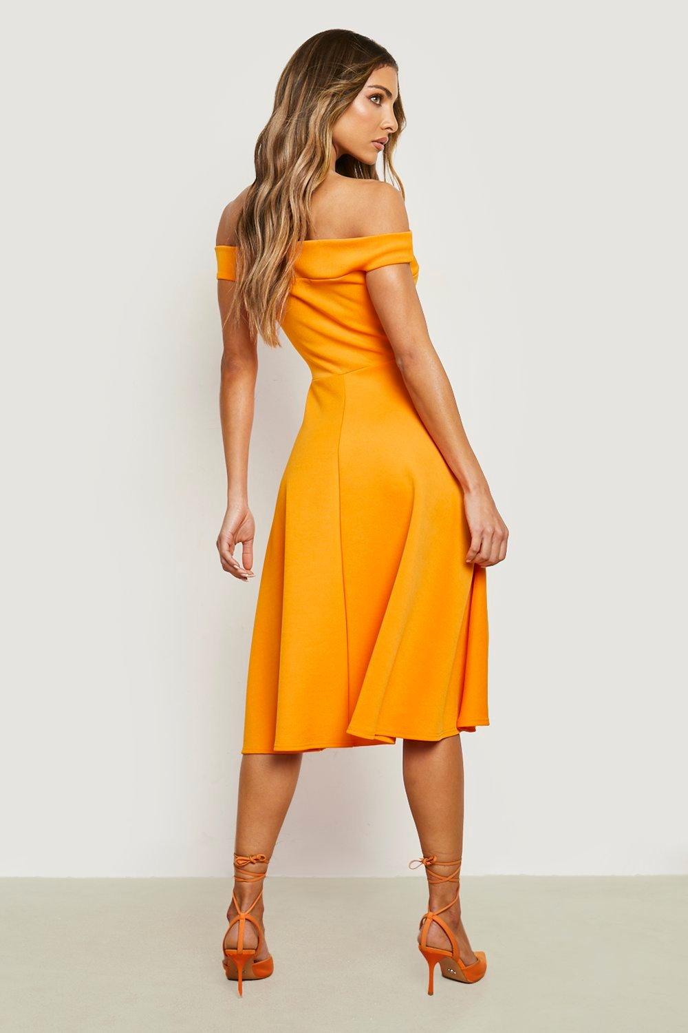 Boohoo bardot outlet skater dress