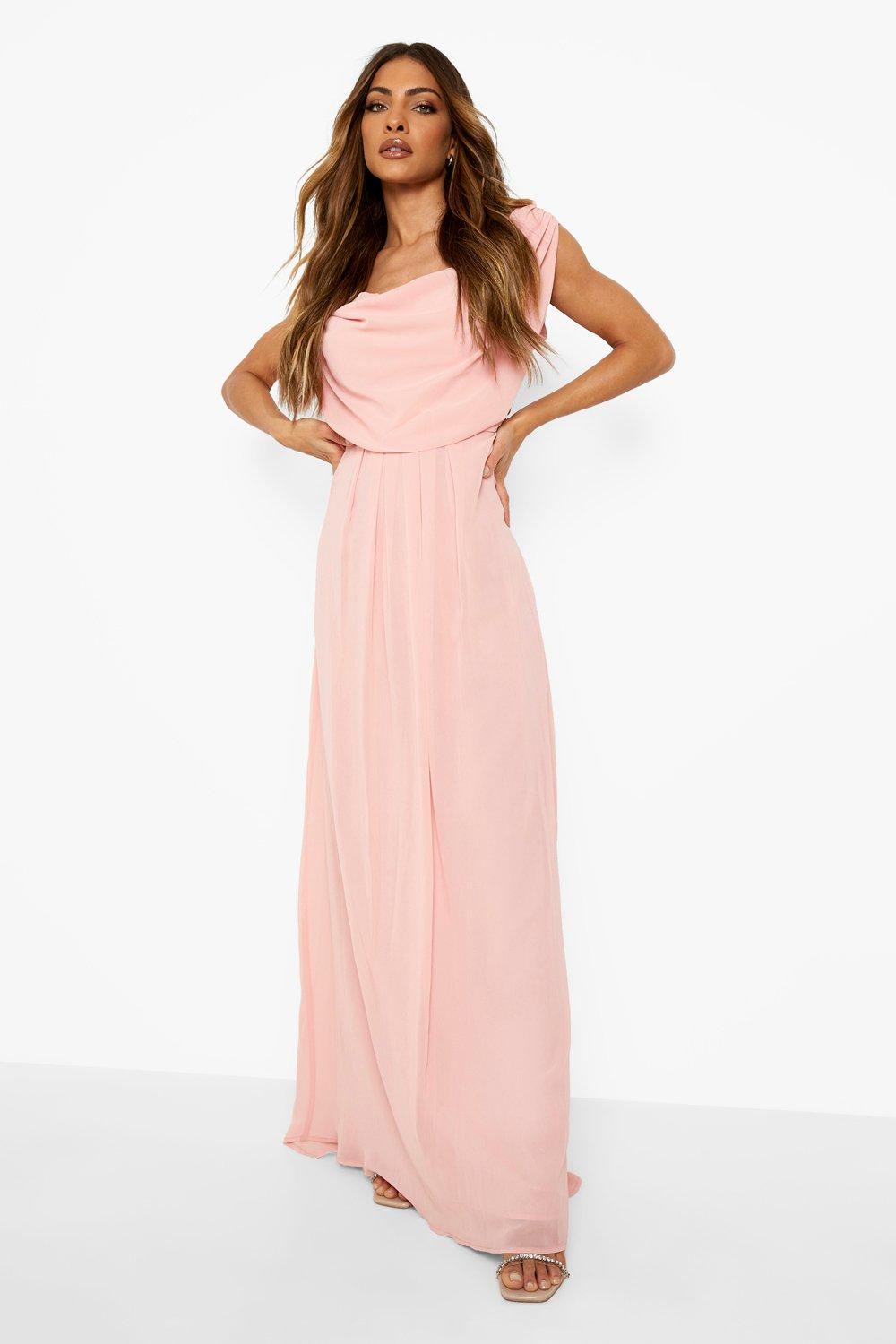 Women's Floral Mesh Ruched Maxi Dress