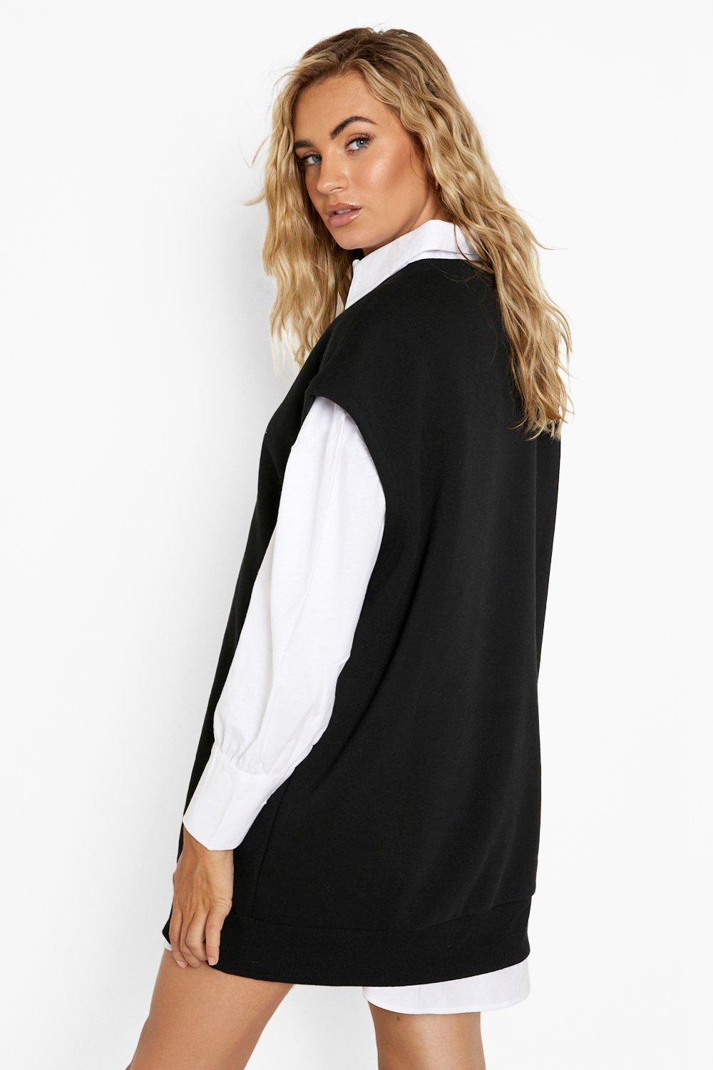 Robe chemise avec pull sans online manche