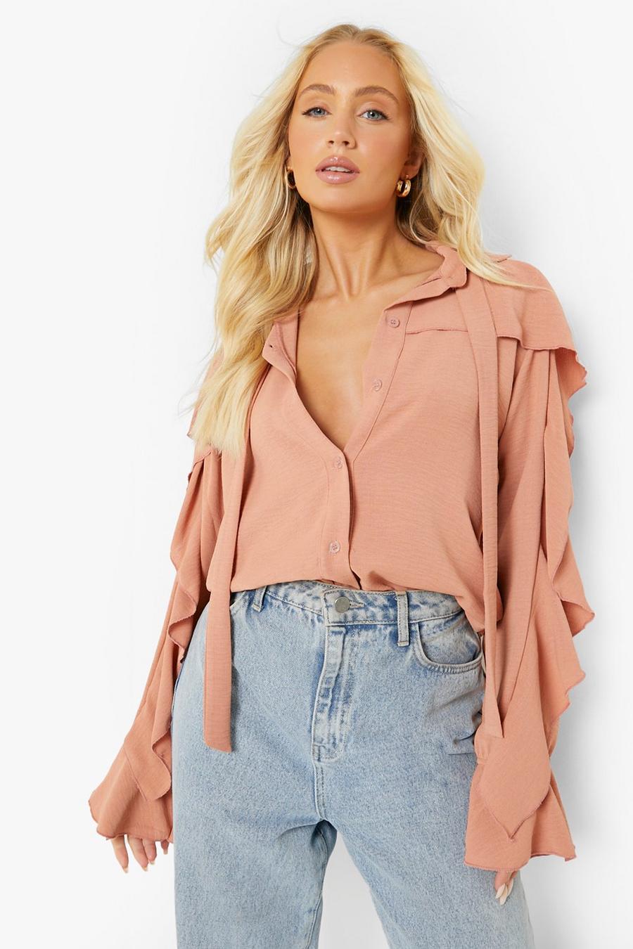 Spice Textured Ruffle Detail Blouse image number 1