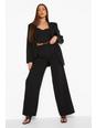 Black Tailored Relaxed Fit Trousers