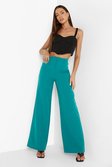 Turquoise blue Tailored Relaxed Fit Trousers 