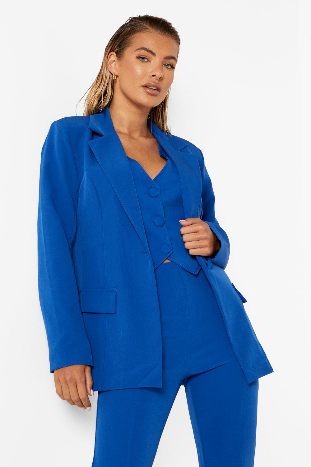 blue blazer suit