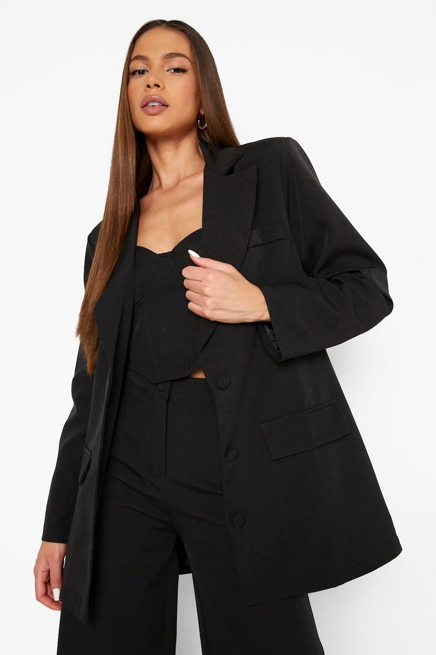 Black noir Tailored Relaxed Fit Blazer image number 1