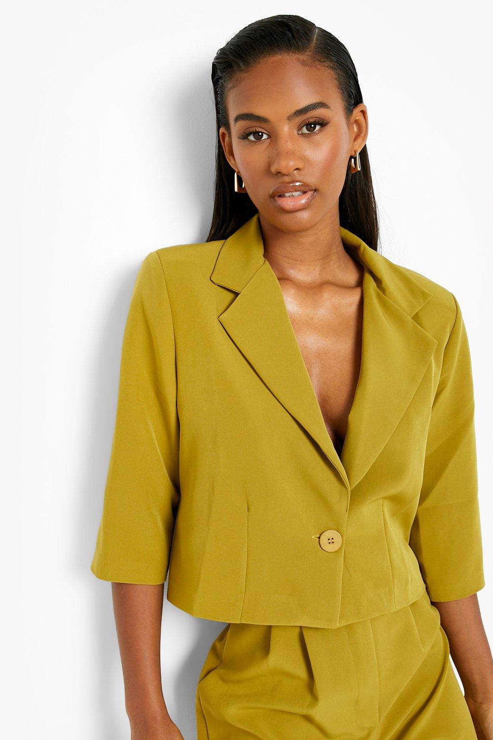 Half deals sleeve blazer