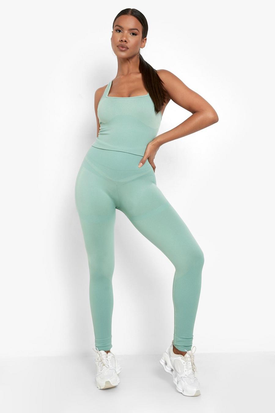 Green Thick Seamfree Booty Boost Leggings image number 1
