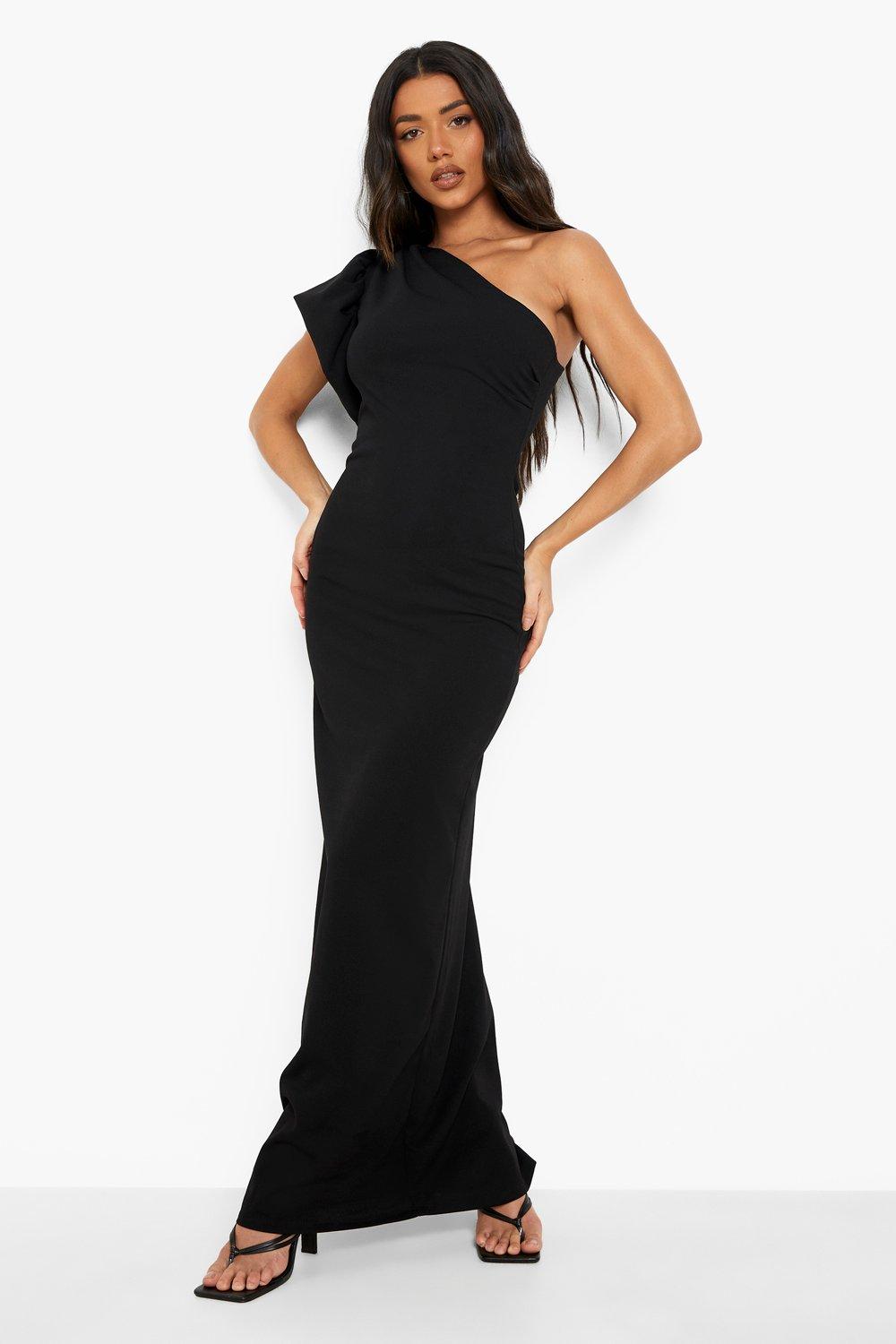 Asymmetric Ruffle Maxi Dress | Boohoo UK