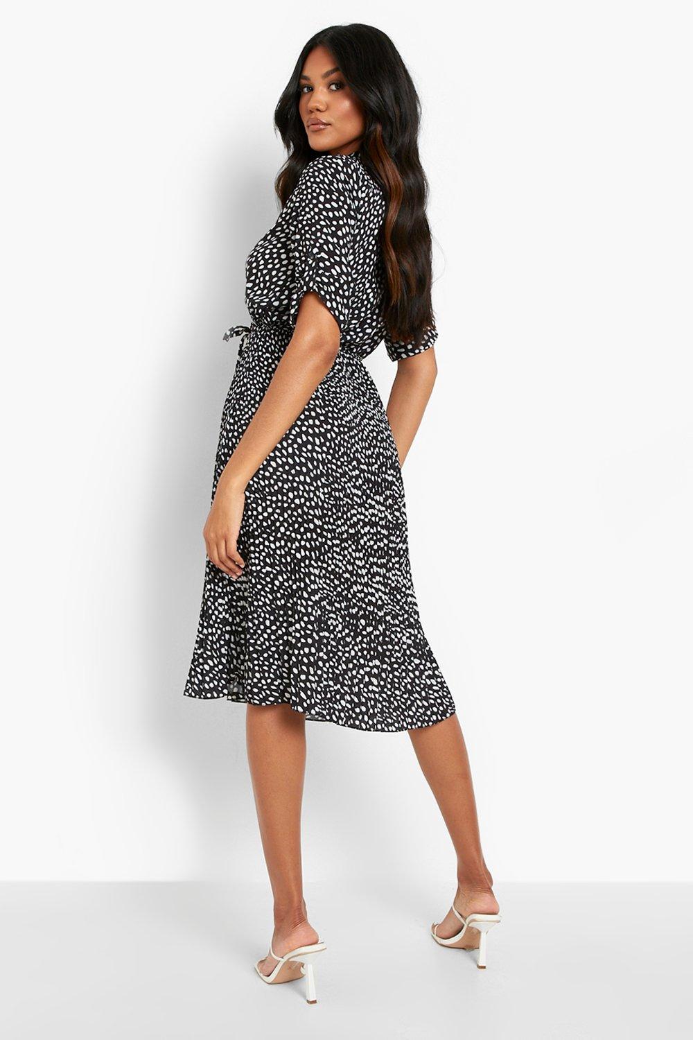 Spot pleat clearance shirt dress