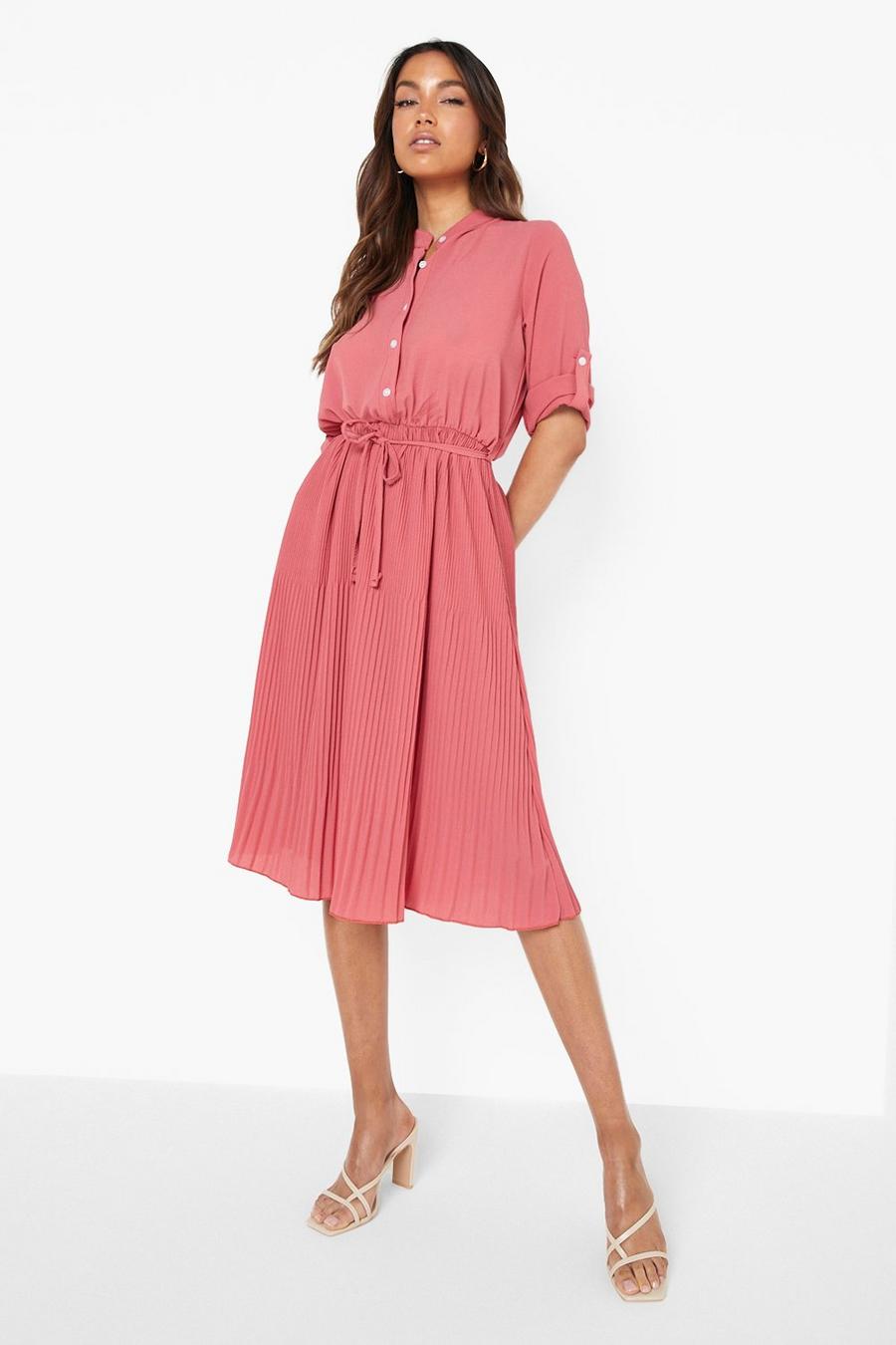 Spice Pleated Midaxi Shirt Dress image number 1