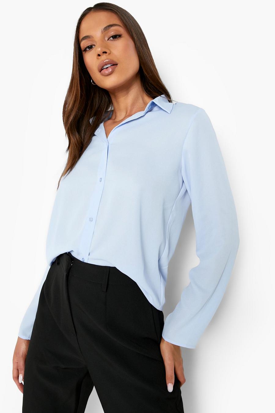 Sky Long Sleeve Button Blouse image number 1