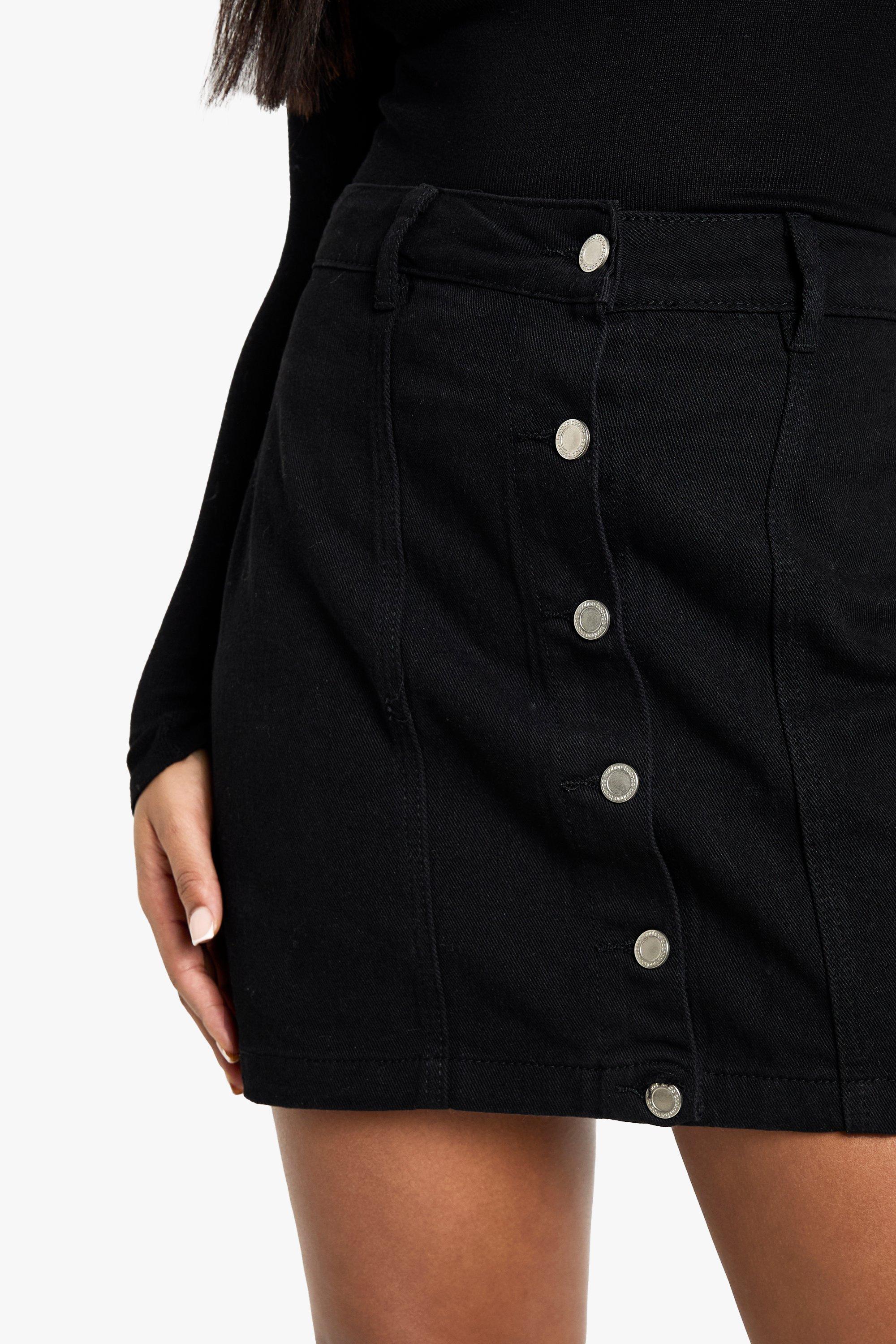 Black button down skirt sales