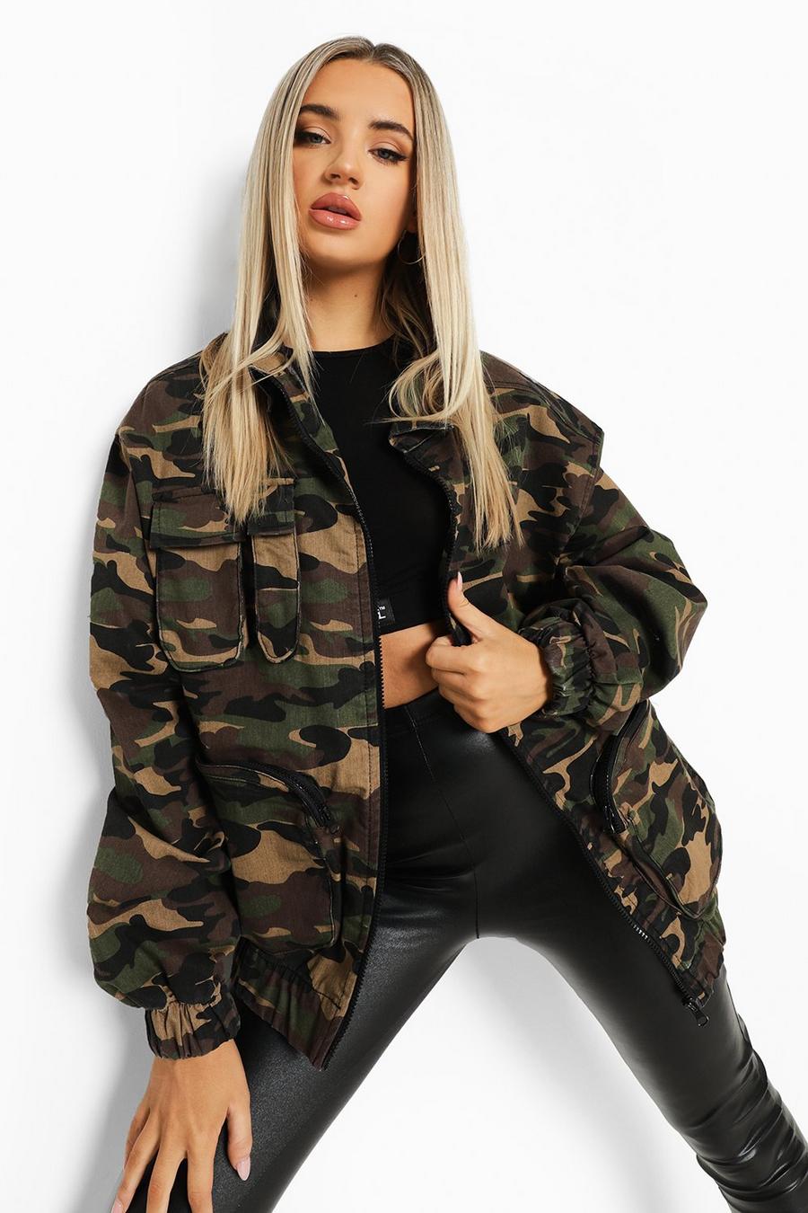 Veste style utilitaire effet camouflage , Camo image number 1