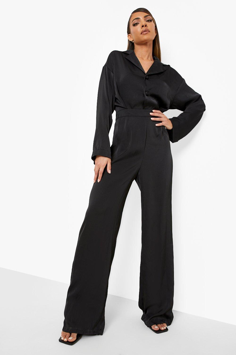 Satin Wide Leg Jumpsuit