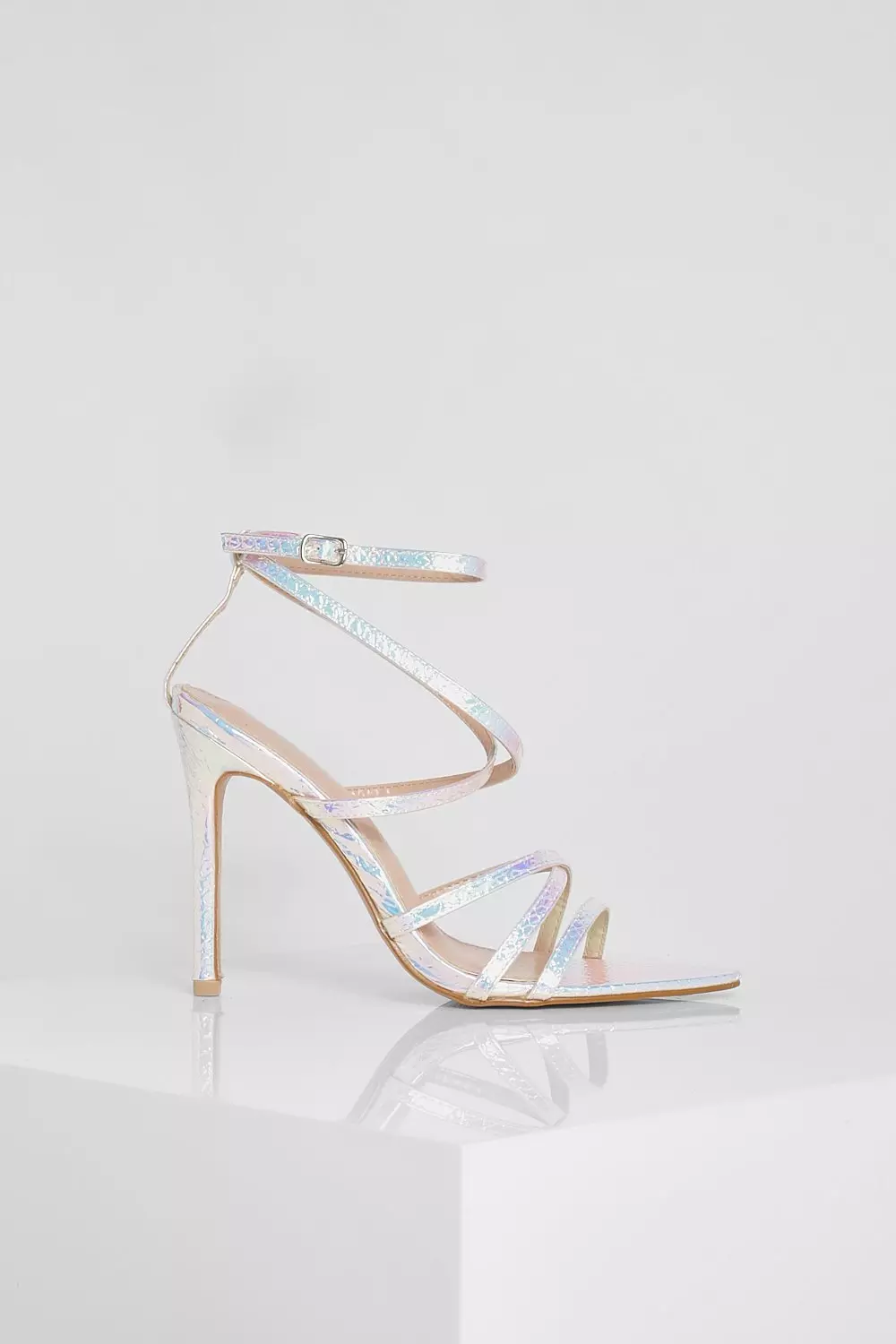 Iridescent pointed hot sale heels