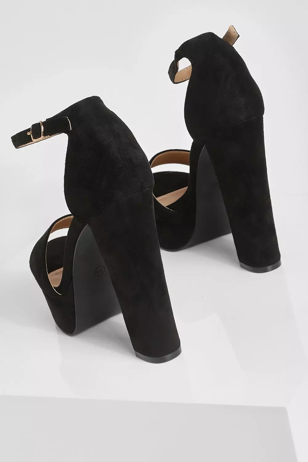 Black 2 Part Platform Heels alternative image