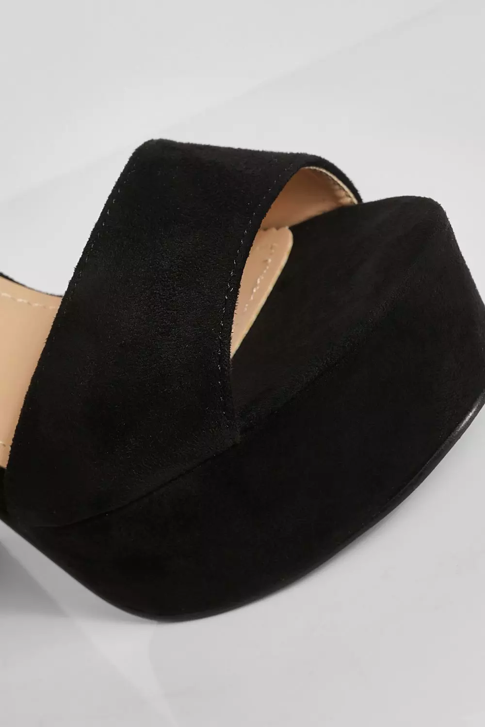 Black 2 Part Platform Heels alternative image