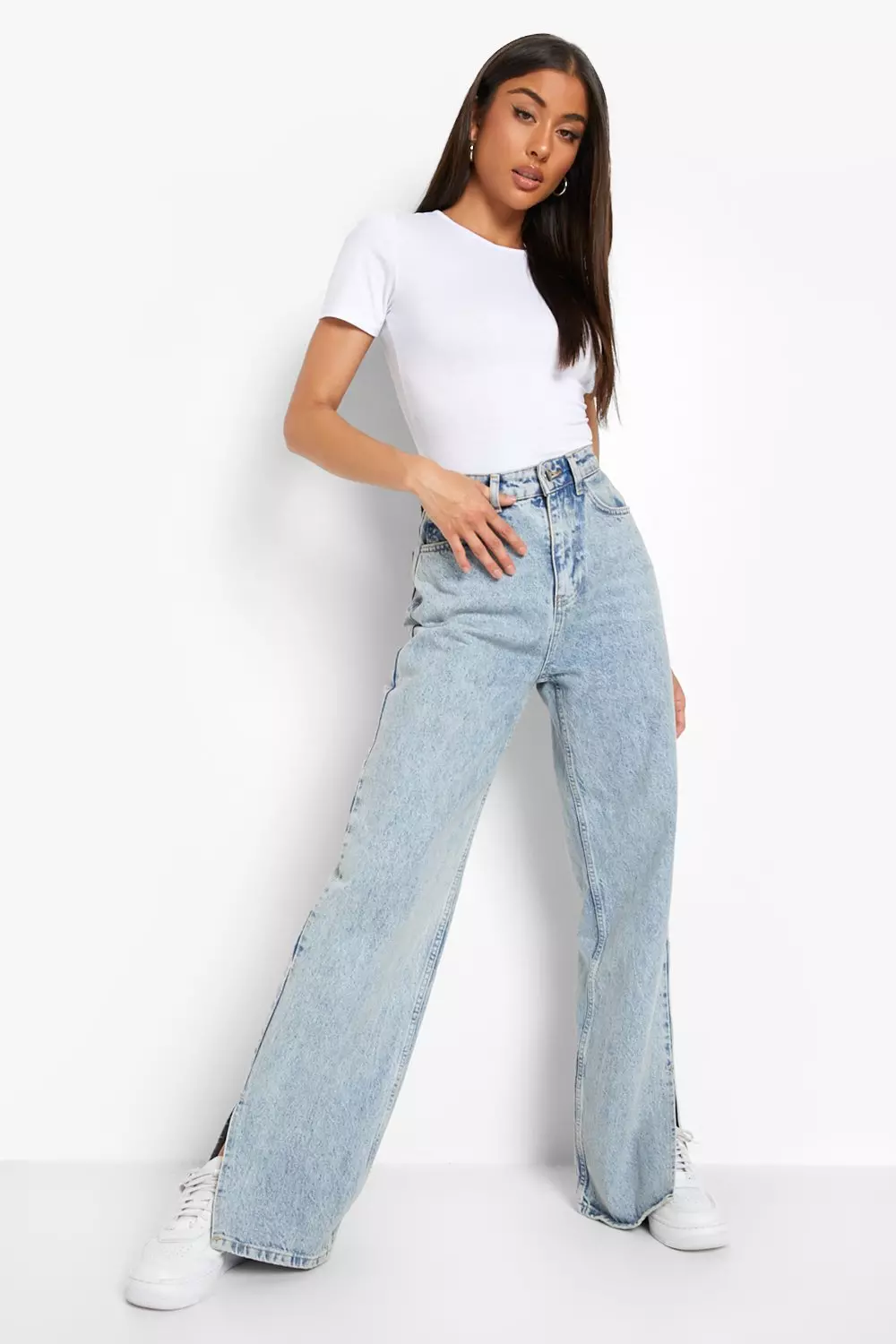 White Basic T Shirt Bodysuit alternative image