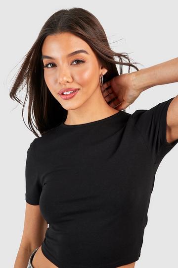 Basic Shortsleeve Crew Neck Top black