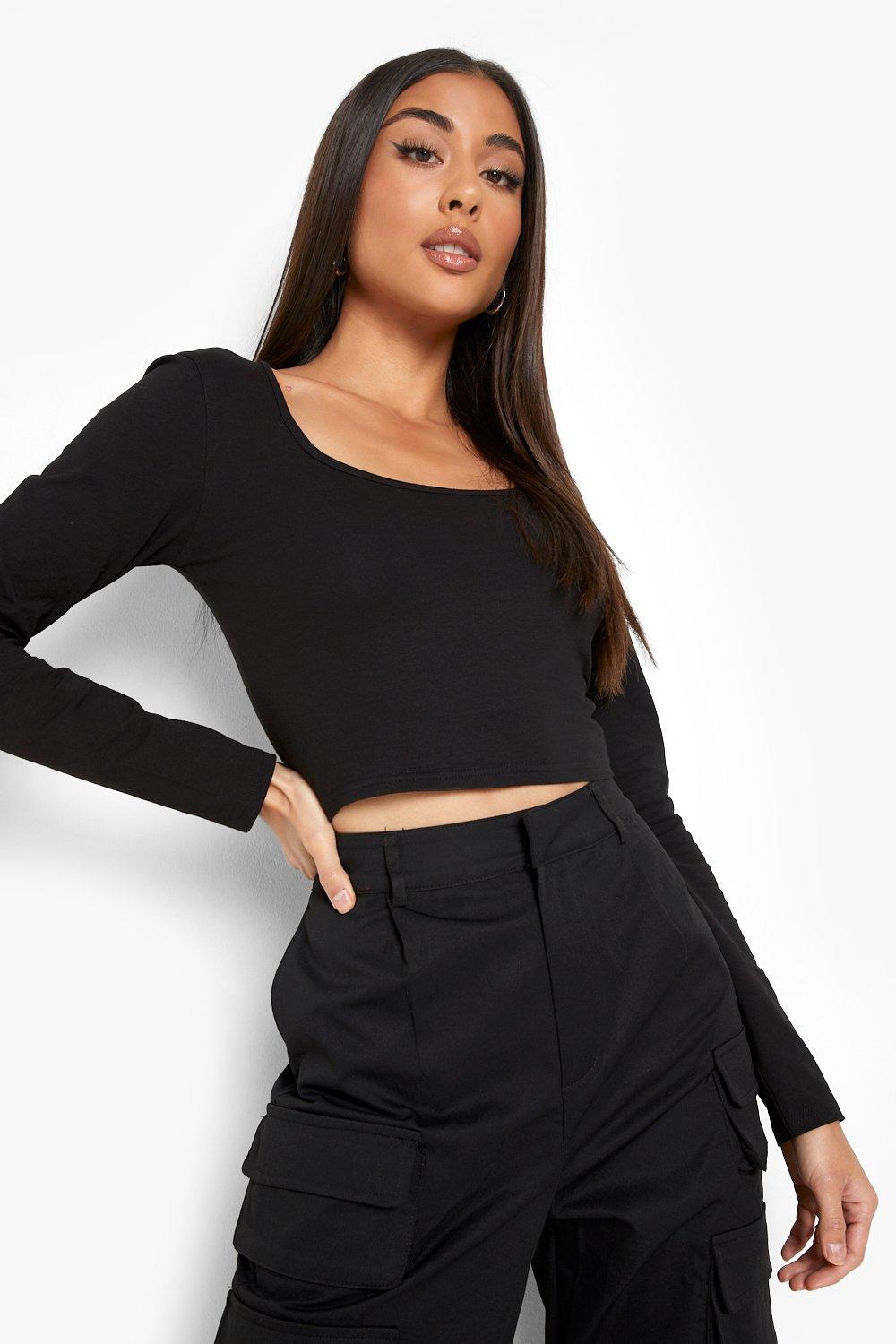 Scoop Neck Long Sleeve Top