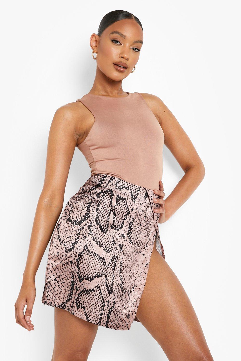 Tan wrap shop skirt uk